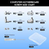 Picture of NVMe M.2 SSD Standoff and Mounting Screws Kit for Asus ASRock Gigabyte MSI Motherboards, for Laptop PC Repair & DIY, 36pcs
