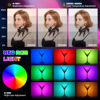 Picture of ULANZI U60 RGB Video Lights White LED Camera Light 360° Full Color Portable Photography Lighting w Quick Release Cold Shoe Adapter and Clip, 2500mAh Rechargeable CRI 95+ 2500-9000K Dimmable Panel Lamp