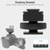 Picture of YUEOCT 2in1 Finder Mounting Adapter 11mm 20-21mm Picatinny Dovetail Rail w 1/4" Hole for Finderscope Guide Scope Red Dot Reflex Sight Mount DSLR Camera Hotshoe Coldshoe Hot Cold Shoe (Updated Version)