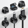 Picture of Cord Organizer [1s Lock] Spring Cable Holder Clips - Lamicall 6Pack Desk Cable Management Clips, Phone Charger Cord [Smooth Adjustable], Adhesive Wire Organizer Keeper for Nightstand Wall Car Office