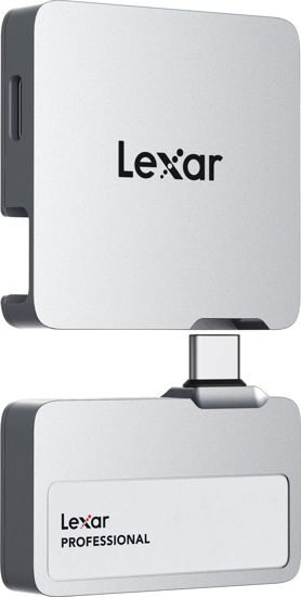 Picture of Lexar 1TB Professional Go Portable SSD w/Hub, Supports Apple ProRes, Up to 1050MB/s Read & 1000MB/s Write, USB 3.2 Gen 2, Rugged, Compatible with iPhone 15 Series, PC & Mac (LSL400S001T-RNSNU)