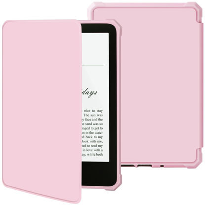 Picture of FUWANG Case for Kindle 6 inch 2024 and 2022 Releases Only (11 Generation) - Ultra Slim Lightweight Premium PU Leather Folio Cover with Auto Wake/Sleep Fits Kindle 6'' 11th Generation 2024/2022 Pink