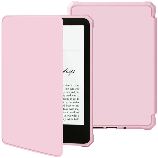 Picture of FUWANG Case for Kindle 6 inch 2024 and 2022 Releases Only (11 Generation) - Ultra Slim Lightweight Premium PU Leather Folio Cover with Auto Wake/Sleep Fits Kindle 6'' 11th Generation 2024/2022 Pink