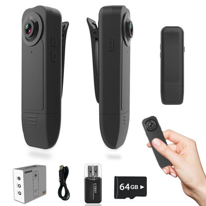 Picture of 【Upgraded】 Mini Body Camera, Body Cam, 1080P Body Camera with 64GB, Button Camera, Security Camera, Wearable Camera and Portable, Camera Video Recording with Night Vision for Security, Meeting, Work