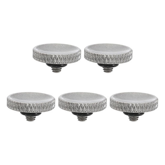 Picture of PATIKIL Camera Shutter Button, 5 Pack Soft Shutter Release Button Pure Copper Camera Button Knurled Suitable for Nikon for Fujifilm for Leica DSLR/SLR Camera, Gray