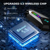 Picture of LUVIN Helmet Bluetooth Headset with RGB Light 300m Rider-to-Passenger Motorcycle Bluetooth Intercom Double Noise Cancellation Motorcycle Communication Systems with IP56 Waterproof 1000mAh HiFi Sound