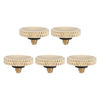 Picture of PATIKIL Camera Shutter Button, 5 Pack Soft Shutter Release Button Pure Copper Camera Button Knurled Suitable for Nikon for Fujifilm for Leica DSLR/SLR Camera, Matte Golden