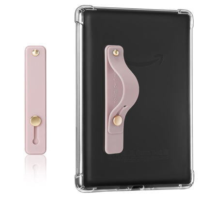 Picture of CoBak Hand Strap Holder for Kindle/Tablet - Lightweight TPU One-Handed Grip with Strong Stick, Stand for Phone, Adjustable Tightness for Kindle/Kobo/Voyaga/Lenovo/Sony E-Book Tablet, Pink