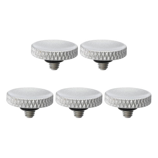 Picture of PATIKIL Camera Shutter Button, 5 Pack Soft Shutter Release Button Pure Copper Camera Button Knurled Suitable for Nikon for Fujifilm for Leica DSLR/SLR Camera, Silver