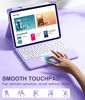 Picture of Harvopu Compatible for iPad 10th Generation Case with Keyboard (10.9", 2022), Keyboard Cover with Pencil Holder, Multi-Touch Trackpad, 7 Color Backlit, Detachable Keyboard for iPad 10 Gen (Purple)