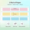 Picture of NELKO Genuine P21 Label Maker Tape, Adapted Label Print Paper, 14x40mm (0.55"x1.57"), Standard Laminated Office Labeling Tape Replacement, Multipurpose of P21, 180 Tapes/Roll, 3-Roll, Blue/Yellow/Pink