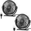 Picture of TriPole Desk Fan 2 Pack Black USB Powered Small Portable Fan, 3 Speeds Adjustable Strong Breeze Mini Personal Fan, 360° Rotation Quiet Plug In USB Fan for Desktop Bedroom Office Table Travel, 4.5in