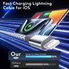 Picture of iPhone Charger Cord 3Pack 10FT Apple MFi Certified Nylon Braided Fast Charging Lightning Cable Compatible with iPhone 14/13/12/11 Pro/11/XS MAX/XR and More