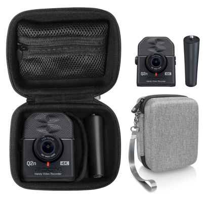 Picture of GETGEAR Case for Zoom Q2n-4K Handy Video Recorder and Zoom MA-2 Tripod, organizer for Q2n-4k/H2n recorder, tripod, cord, flash memory card and SSD, also fit for mini Trail Game Camera (Tweed)