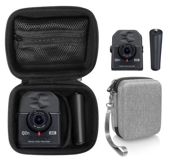 Picture of GETGEAR Case for Zoom Q2n-4K Handy Video Recorder and Zoom MA-2 Tripod, organizer for Q2n-4k/H2n recorder, tripod, cord, flash memory card and SSD, also fit for mini Trail Game Camera (Tweed)