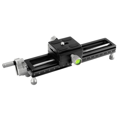 Picture of Fotopro Macro Focusing Rail Rack Slider for Close-up Shooting Macro Photography with Quick Release Plate 7.4 Inch Aluminum Alloy Universal Camera Slider for DSLR Camera Camcorder Film Photography
