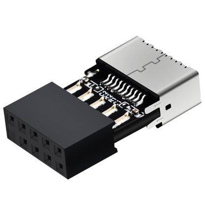 Picture of COMeap USB 2.0 to USB 3.2 Gen 1 Header Adapter for Mainboard with Type E Key-A Female Front Panel Socket to 9 Pin Header Internal Conversion Adapter