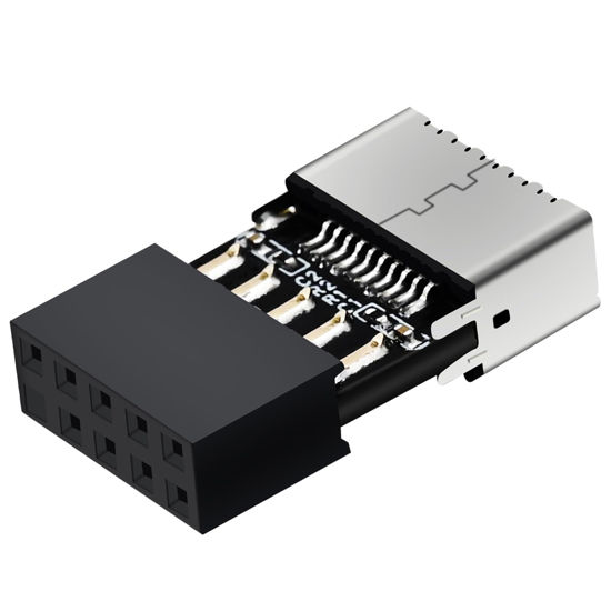 Picture of COMeap USB 2.0 to USB 3.2 Gen 1 Header Adapter for Mainboard with Type E Key-A Female Front Panel Socket to 9 Pin Header Internal Conversion Adapter
