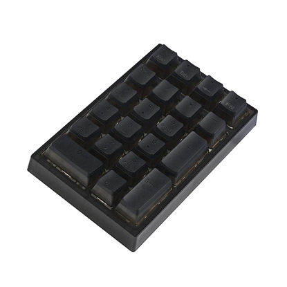 Picture of BOYI TD21 HotSwap Mechanical Numeric Keypads,21 Keys Mini Numpad Portable Keypad BT5.0/2.4G/Wired Keyboard RGB Number Pad Wireless Numeric Keypad(Black Color with OEM Profile PBT Pudding Keycaps)