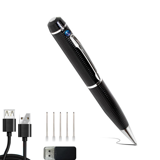 Picture of Portable Hidden Camera Pen, Mini Body Video Camera Pen,1080P Security Camera with Loop Working, Photo Taking for Indoor/Outdoor Security, No WiFi, No Audio, Support up to 32GB SD Card(Not Included)
