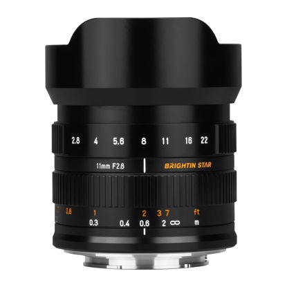Picture of Brightin Star 11mm F2.8 Full Frame Ultra-Wide Fisheye Manual Prime Lens for Nikon Z-Mount Mirrorless Cameras, Fixed MF Lens, Compatible with Z-6II, Z-7II, Z5, Z50, Z9, Z50, Z-FC, Z30