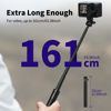 Picture of 63in Selfie Stick Tripod for Gopro Camera, Kaitezenz Long Extendable Tripod Stand Selfie Vlog Handle Portable Lightweight 7 Sections for GoPro Max Hero 13 12 11 10 9 8 7 DJI OSMO Action Camera