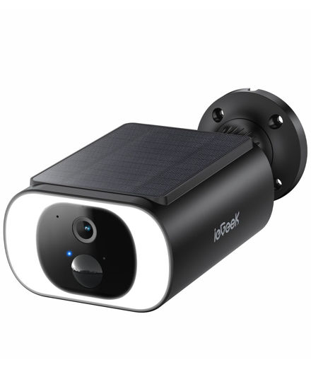Picture of ieGeek S1 Solar Security Cameras Wireless Outdoor, 2K WiFi Battery Powered Home Surveillance Camera with Embedded Solar Panel, AI Motion Sensor, Smart Alarm, Color Night Vision, Cloud/SD,Works w/Alexa