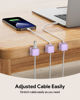 Picture of 8 Pack Magnetic Cord Organizer, Easy Secure Adhesive Cable Management, Wire Holder Keeper Organizer Management, Hide/Organize Phone USB Charger Cable for Home,Office,Car,Desk,Nightstand-Purple