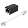 Picture of 1Pc RJ11 to RJ45 Adapter Phone Jack to Ethernet Cable Adapter, RJ45 8P8C Female to RJ11 6P4C Male for Landline Telephone Service