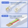 Picture of 1Pc RJ11 to RJ45 Adapter Phone Jack to Ethernet Cable Adapter, RJ45 8P8C Female to RJ11 6P4C Male for Landline Telephone Service