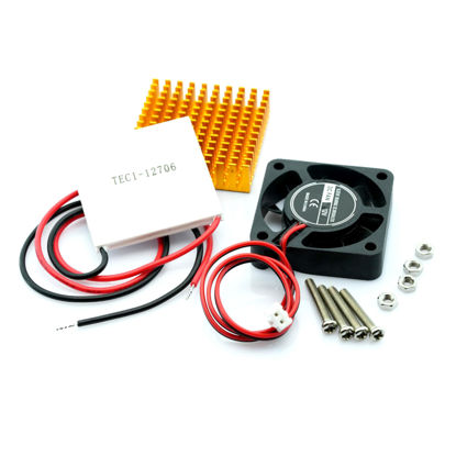Picture of WWZMDiB Peltier Cooler Module Kit 12V 40mm x 40mm（1 TEC1-12706+1 Heatsinks+1 Fans）