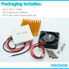 Picture of WWZMDiB Peltier Cooler Module Kit 12V 40mm x 40mm（1 TEC1-12706+1 Heatsinks+1 Fans）