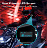 Picture of FODSPORTS Bluetooth Motorcycle Headset FX6 1000m 6 Riders Motorbike Intercom Universal Bluetooth Motorcycle Helmet Communication Voice Dial/Usable While Charge (2 Pack FX6S with LED)
