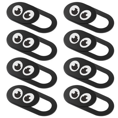 Picture of Amabro 8PCS Webcam Cover Slide, Thin Phone Camera Cover Laptop Computer Camera Cover Slide Blocker Slider Lens Cover Protector Protect Privacy Security Fits Desktop PC Tablet Pad(Eye)