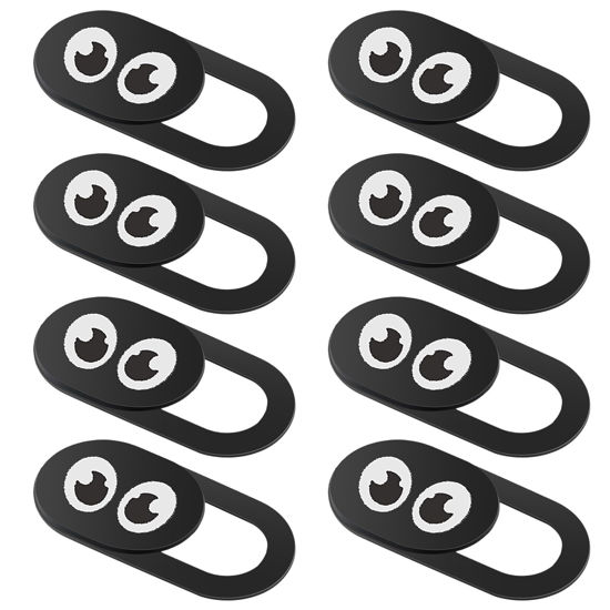 Picture of Amabro 8PCS Webcam Cover Slide, Thin Phone Camera Cover Laptop Computer Camera Cover Slide Blocker Slider Lens Cover Protector Protect Privacy Security Fits Desktop PC Tablet Pad(Eye)