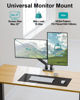 Picture of Dual Monitor Desk Mount - Adjustable Monitor Arm for 2 Monitors up to 32 inches/19.8 lbs, Double Monitor Desk Stand VESA Bracket with C-Clamp & Grommet Mounting, Swivel Computer Screen Mount, Freelift