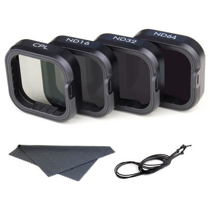 Picture of Neutral Density/Circular Polarizing Lens Filter kit - Lens Cover for GoPro Hero 9 10 11 12 and 13 Black Action Cameras - CPL for Glare Reduction. ND16/ND32/ND64 for Exposure Control