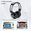 Picture of JYSiptkird Universal 2 Channel IR Foldable Headphones,Kids Wireless Headphones for Universal Car Entertainment System,Infrared Headset for Car DVD Video (2 Pack)