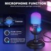 Picture of Aokeo USB Gaming Microphone, Condenser Microphone for PC/MAC/PS4/PS5/Phone-Cardioid Mic with RGB Lighting