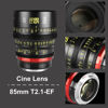 Picture of MEKE 85mm T2.1 Full Frame Manual Focus Cinema Lens Compatible with Canon Cinema Cameras with EF Mount