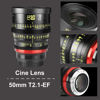 Picture of MEKE 50mm T2.1 Full Frame Manual Focus Cinema Lens for Cinema Cameras with EF Mount