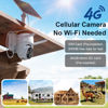 Picture of 4G LTE Cellular Security Camera No Internet Needed, Solar No wifi Security Camera Outdoor Wireless With SIM Card Jobsite, 2K Color Night Version, 360 Live View, Motion Detection, 2-Way Audio