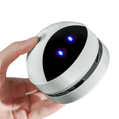 Picture of Ryaacphi Desktop Vacuum Cleaner Mini,Cordless & Portable,Dust & Crumb Sweeper,Cute Cartoon Robot,USB,Easy to Remove Dust/Hair/Pet Hair/Crumbs on Desktop/Table/Keyboard/Sofa and etc,Lightweight Design