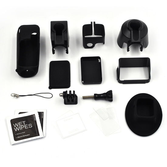 Picture of Begguath Sports Camera Accessory Kit for DJI OSMO Pocket3, Including Silicone Protector, Silicone Desktop Base,Expansion Adapter,Screen Sun Hoods Sunshade,Lens Sun Hood Sunshade and More