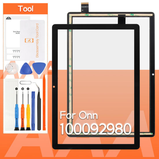 Picture of Screen Replacement for Onn 100092980 10.1" Touch Screen Front Glass Digitizer with Repair Kits (Without LCD Display)