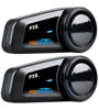 Picture of FODSPORTS Motorcycle Bluetooth Headset 2 Pack FX6 1000M 6 Riders Group Motorcycle Intercom Universal Bluetooth Motorcycle Helmet Communication System Voice Command 2 Port Design
