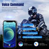 Picture of FODSPORTS Motorcycle Bluetooth Headset 2 Pack FX6 1000M 6 Riders Group Motorcycle Intercom Universal Bluetooth Motorcycle Helmet Communication System Voice Command 2 Port Design