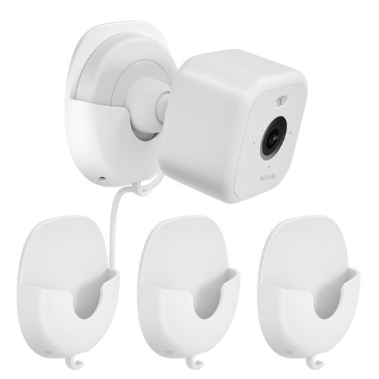 Picture of 3 Pack Blink Adhesive Wall Mount Bracket for Blink Outdoor 4 / Blink Mini / Mini 2 / Blink Indoor Cameras, No Drilling No Screws Blink Camera Mount, Decorate Damage-Free, Easy to Install (White)