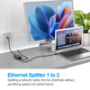 Picture of MAUSION Ethernet Splitter 1 to 2 - High Speed 1000Mbps Ethernet Cable Splitter 1 in 2 Out，LAN Splitter with USB Power Cable, RJ45 Splitter for Cat5/5e/6/7/8 Cable(2 Devices Simultaneously Networking)