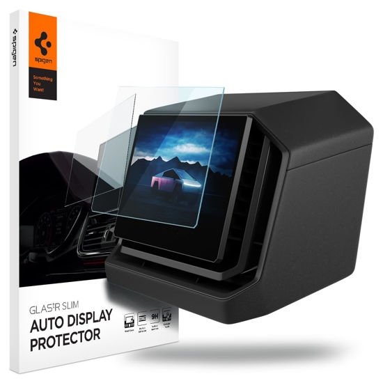Picture of Spigen Tempered Glass Screen Protector [GlasTR Slim] designed for Tesla Cybertruck (2024/2025) 9.4 inch Rear Touchscreen - Matte/Anti Glare/Anti Finger Print…
